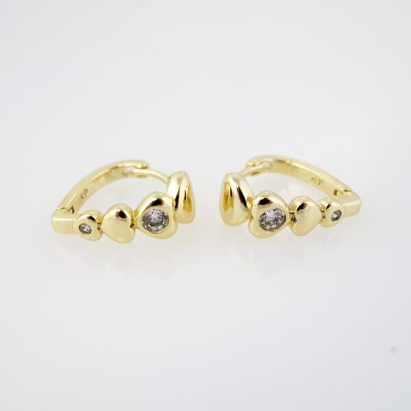 Arete de Acero Bañado en Oro 14k - EA008