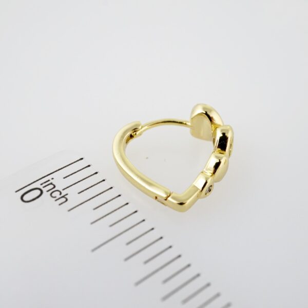 Arete de Acero Bañado en Oro 14k - EA008 - Imagen 3
