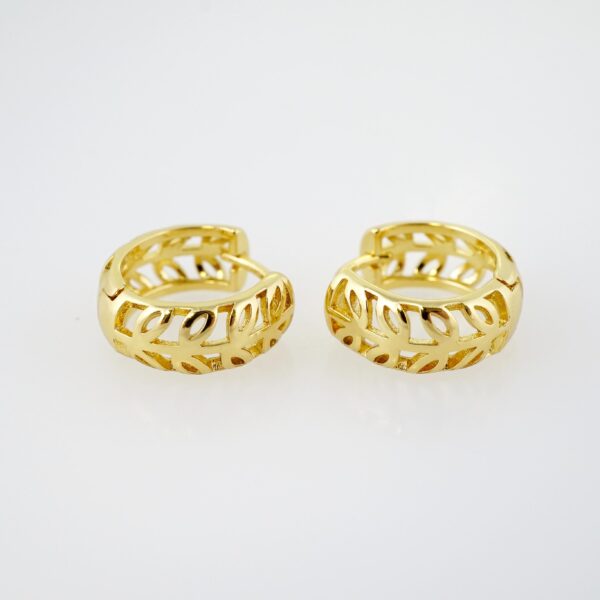 Arete de Acero Bañado en Oro 14k - EA009
