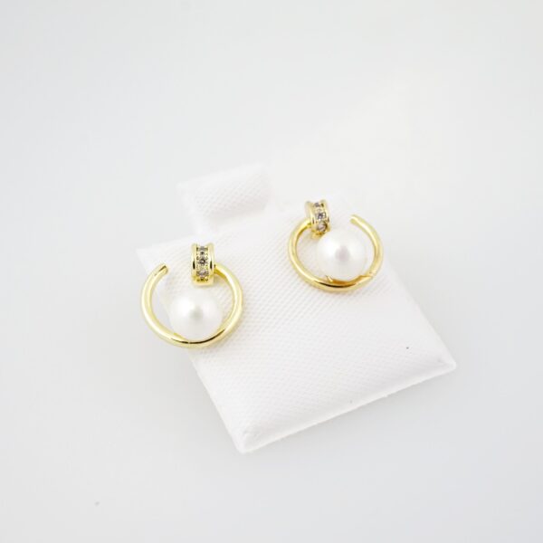 Arete de Acero Bañado en Oro 14k - EA0010
