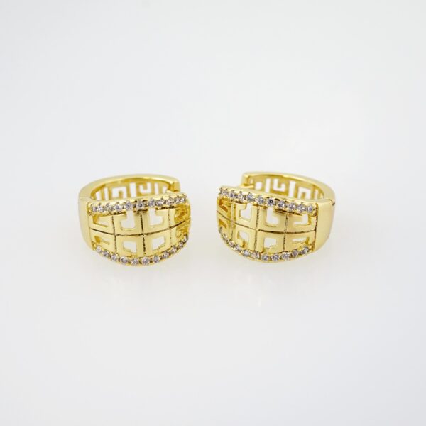 Arete de Acero Bañado en Oro 14k - EA0011