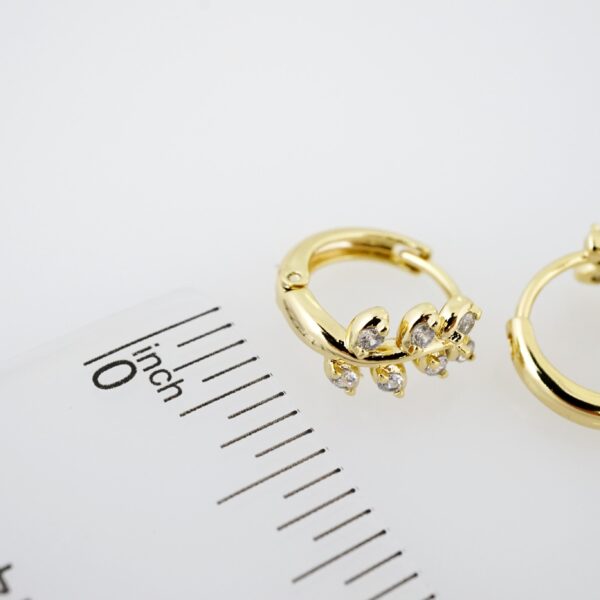 Arete de Acero Bañado en Oro 14k - EA0013 - Imagen 3