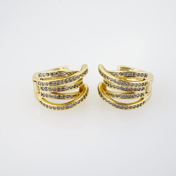 Arete de Acero Bañado en Oro 14k - EA0014