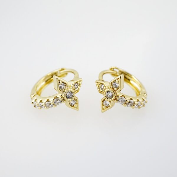 Arete de Acero Bañado en Oro 14k - EA0017