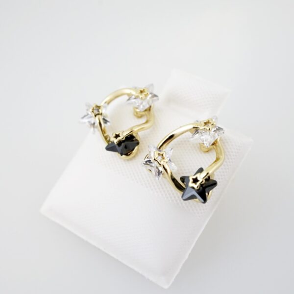 Arete de Acero Bañado en Oro 14k - EA0019