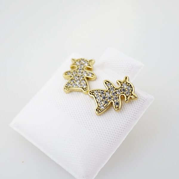 Arete de Acero Bañado en Oro 14k - EA0020