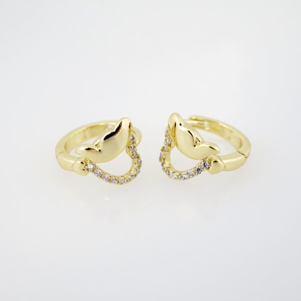 Arete de Acero Bañado en Oro 14k - EA0024
