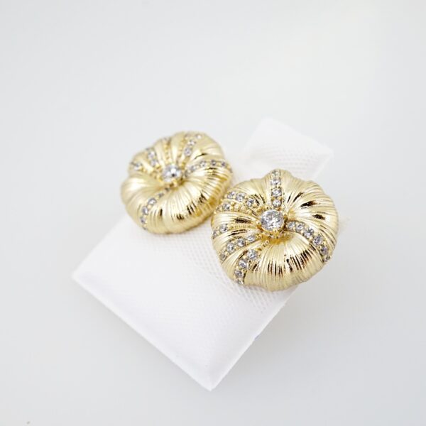 Arete de Acero Bañado en Oro 14k - EA0026