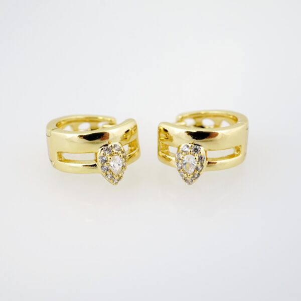 Arete de Acero Bañado en Oro 14k - EA0029