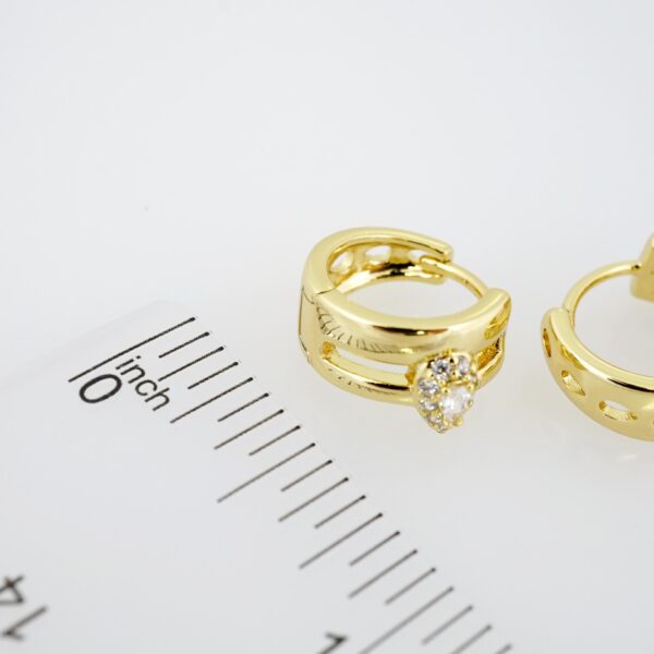 Arete de Acero Bañado en Oro 14k - EA0024 - Imagen 3
