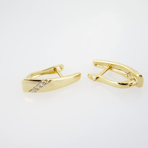 Arete de Acero Bañado en Oro 14k - EA0031