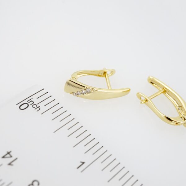 Arete de Acero Bañado en Oro 14k - EA0031 - Imagen 3