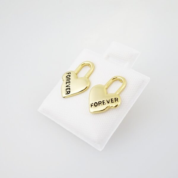 Arete de Acero Bañado en Oro 14k - EA0030