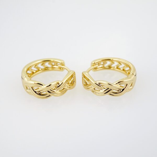 Arete de Acero Bañado en Oro 14k - EA0032