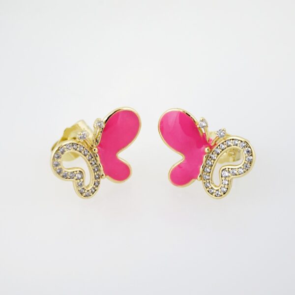 Arete de Acero Bañado en Oro 14k - EA0033