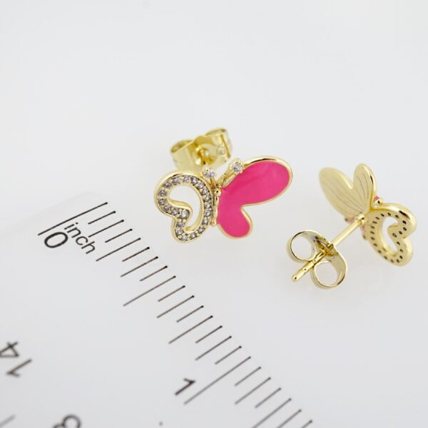 Arete de Acero Bañado en Oro 14k - EA0033 - Imagen 3