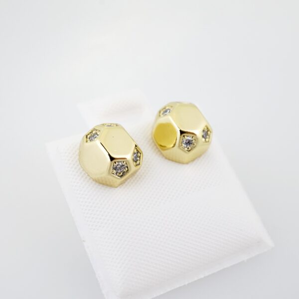 Arete de Acero Bañado en Oro 14k - EA0035