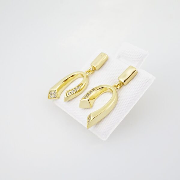 Arete de Acero Bañado en Oro 14k - EA0036