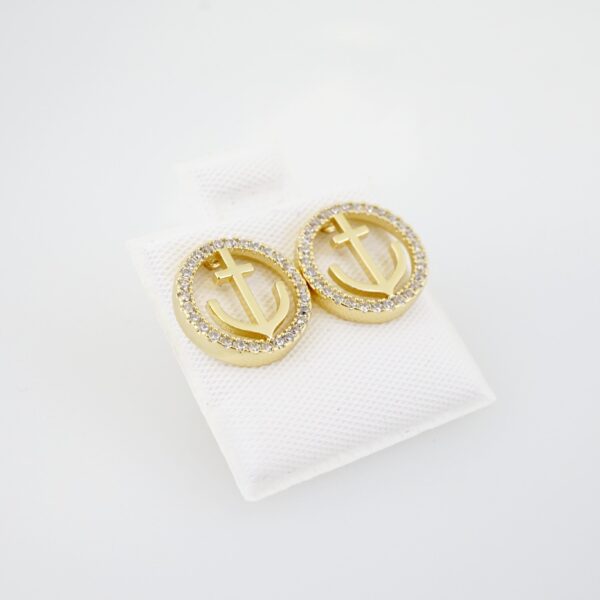 Arete de Acero Bañado en Oro 14k - EA0037