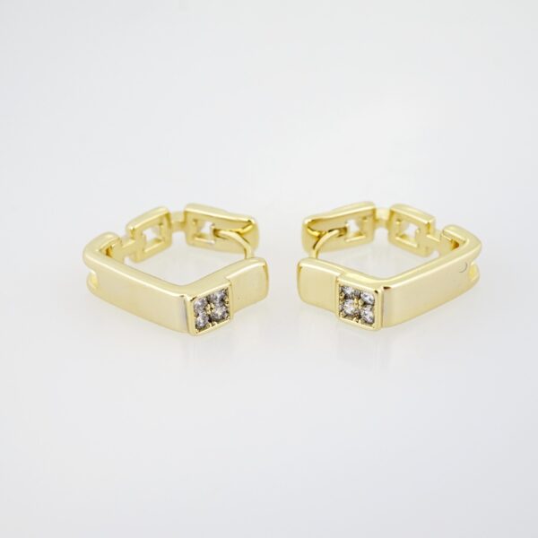 Arete de Acero Bañado en Oro 14k - EA0039