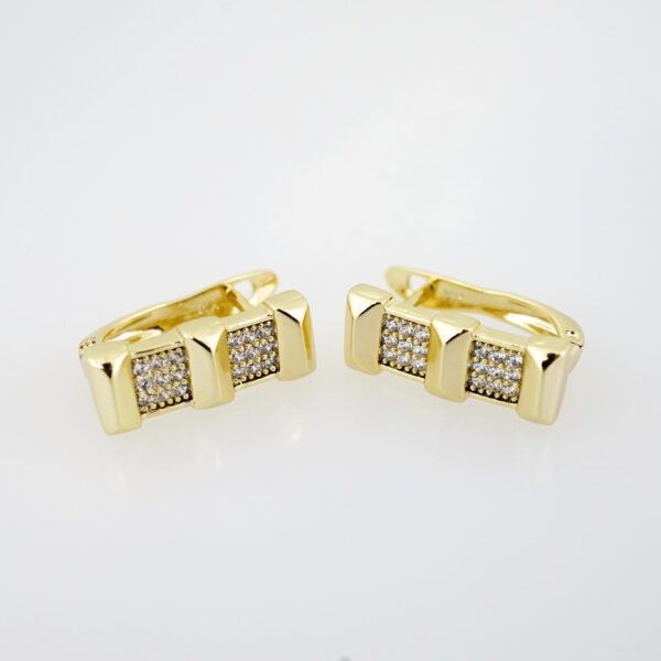 Arete de Acero Bañado en Oro 14k - EA0041