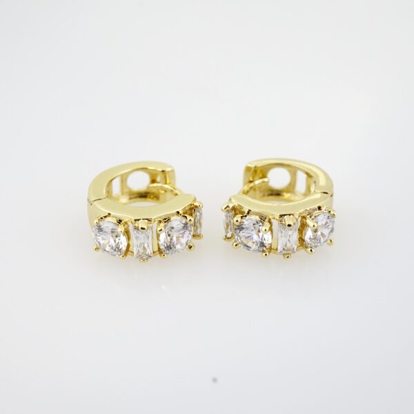 Arete de Acero Bañado en Oro 14k - EA0043