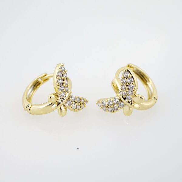 Arete de Acero Bañado en Oro 14k - EA0045