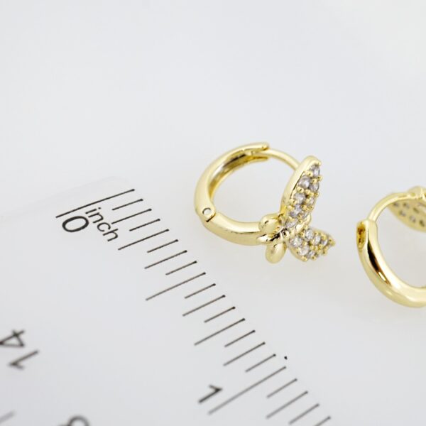 Arete de Acero Bañado en Oro 14k - EA0045 - Imagen 3