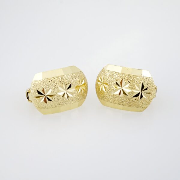 Arete de Acero Bañado en Oro 14k - EA0048