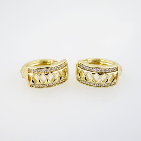 Arete de Acero Bañado en Oro 14k - EA0193
