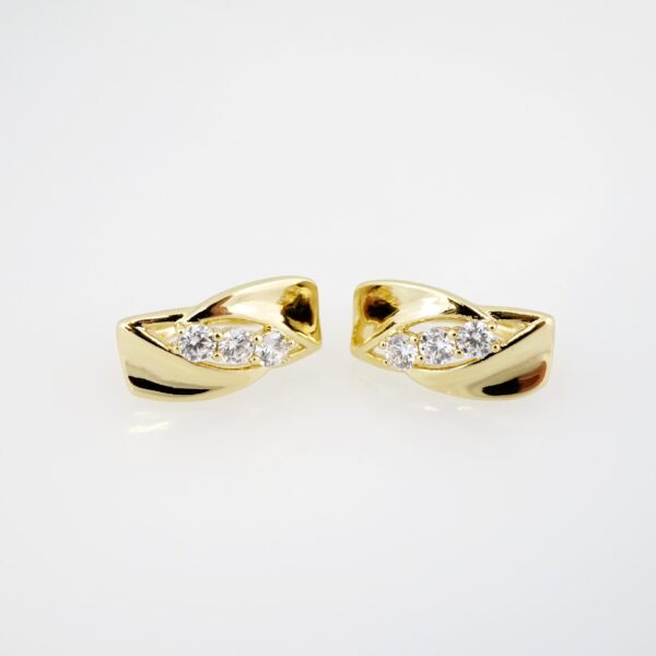 Arete de Acero Bañado en Oro 14k - EA0195