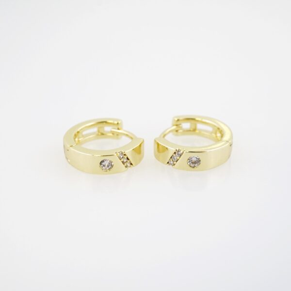 Arete de Acero Bañado en Oro 14k - EA0199