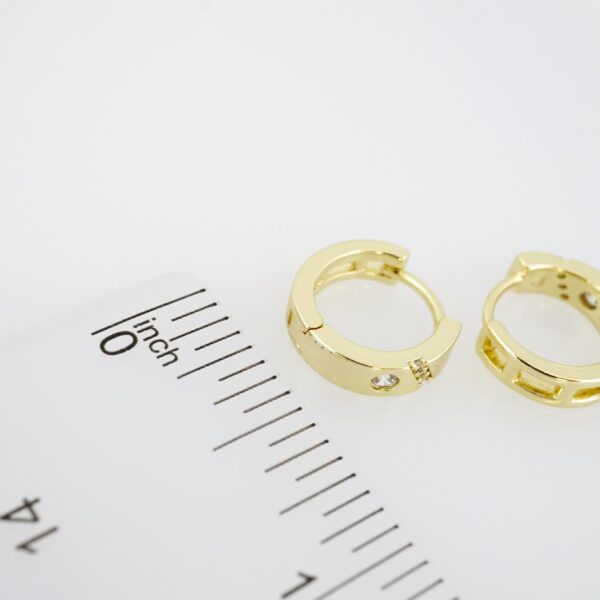 Arete de Acero Bañado en Oro 14k - EA0199 - Imagen 3
