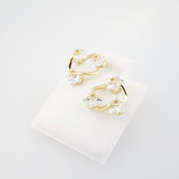 Arete de Acero Bañado en Oro 14k - EA0202