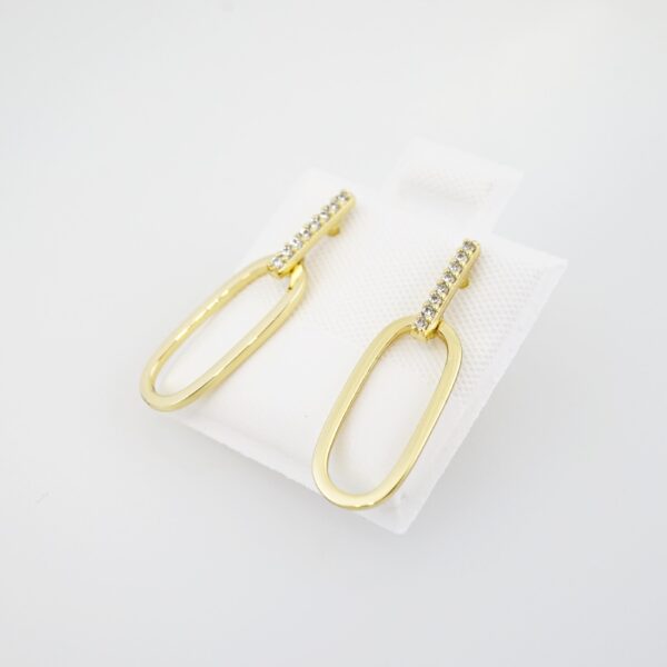 Arete de Acero Bañado en Oro 14k - EA0203