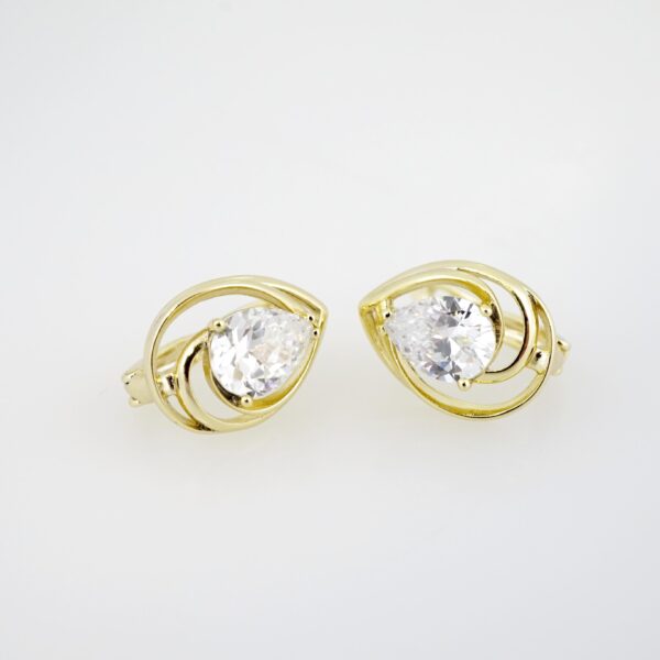 Arete de Acero Bañado en Oro 14k - EA0204