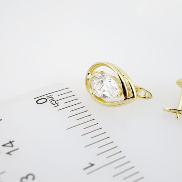 Arete de Acero Bañado en Oro 14k - EA0204 - Imagen 3