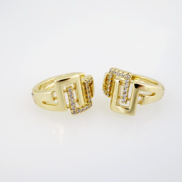 Arete de Acero Bañado en Oro 14k - EA0207