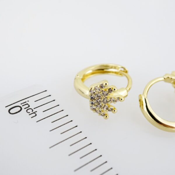 Arete de Acero Bañado en Oro 14k - EA0212 - Imagen 3