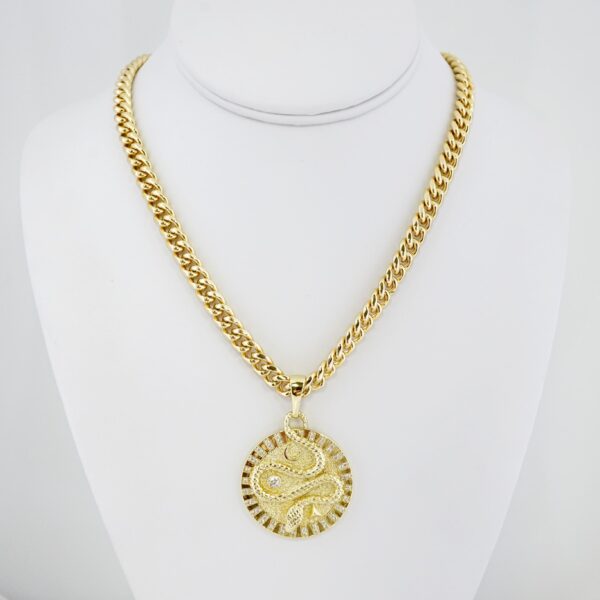 Cadena de Acero Bañada en Oro 14k – CH0119
