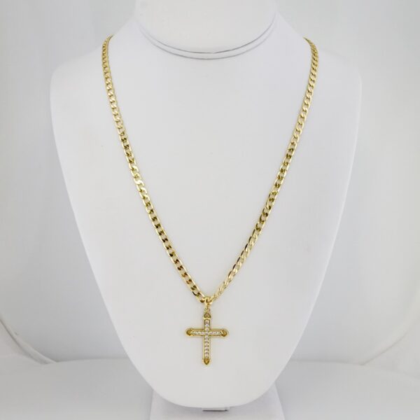 Cadena de Acero Bañada en Oro 14k – CH0118