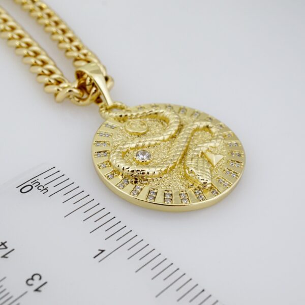 Cadena de Acero Bañada en Oro 14k – CH0119 - Imagen 3