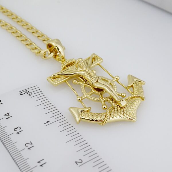 Cadena de Hombre en Acero Bañada en Oro 14k – MCH014 - Imagen 3