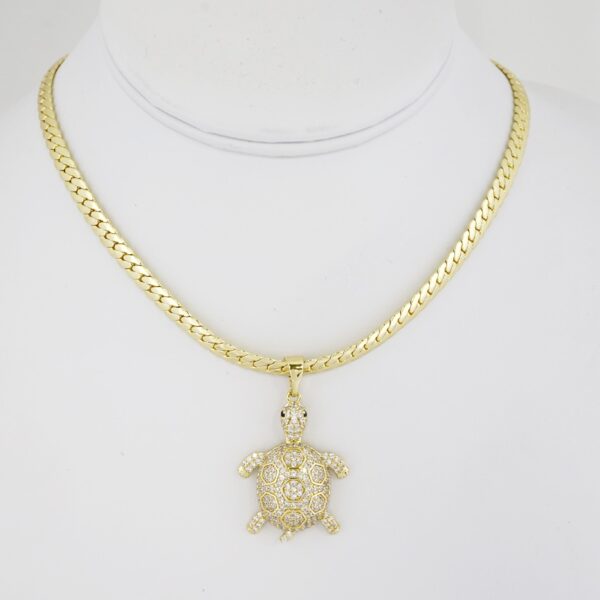 Gargantilla de Acero Bañada en Oro 14k - NK015