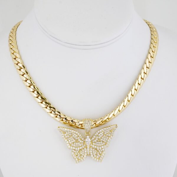 Gargantilla de Acero Bañada en Oro 14k - NK013