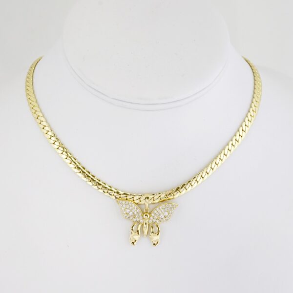 Gargantilla de Acero Bañada en Oro 14k - NK016