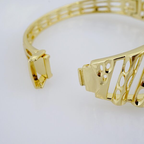 Manilla de Acero Bañada en Oro 14k - BA026 - Imagen 3