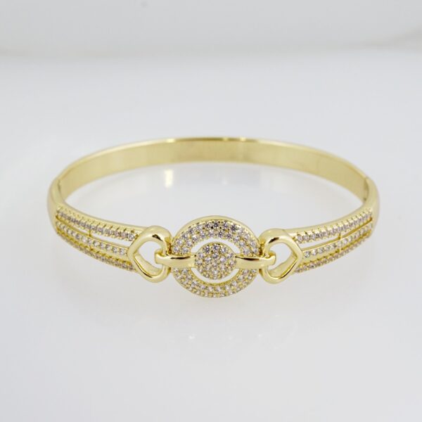 Manilla de Acero Bañada en Oro 14k - BA023