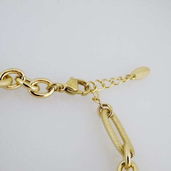 Brazalete de Acero Bañado en Oro 14k - BR042 - Imagen 3