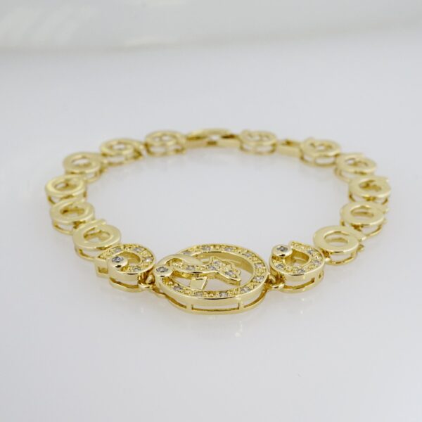 Brazalete de Acero Bañado en Oro 14k - BR040